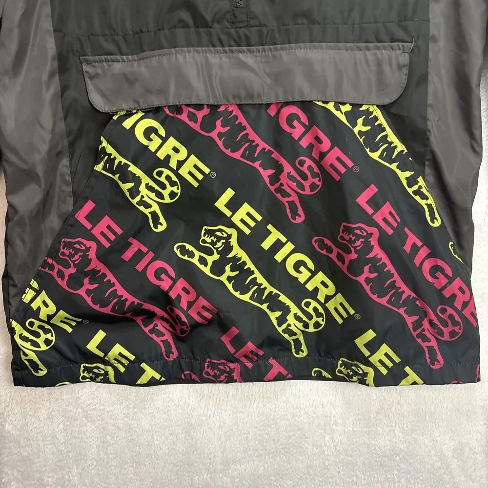 Le Tigre Pullover Jacket Half Zip Windbreaker Size Small